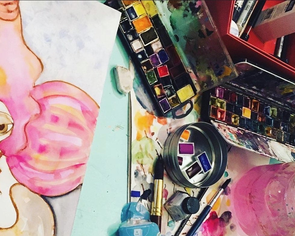 Akvarel workshop lørdag d. 20 sep. kl. 10-12.30