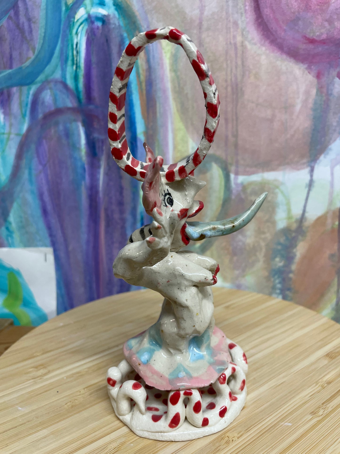 Keramik skulptur “cirkus artist “