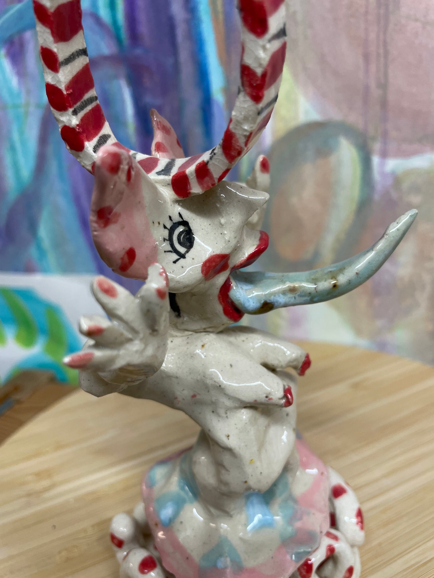 Keramik skulptur “cirkus artist “