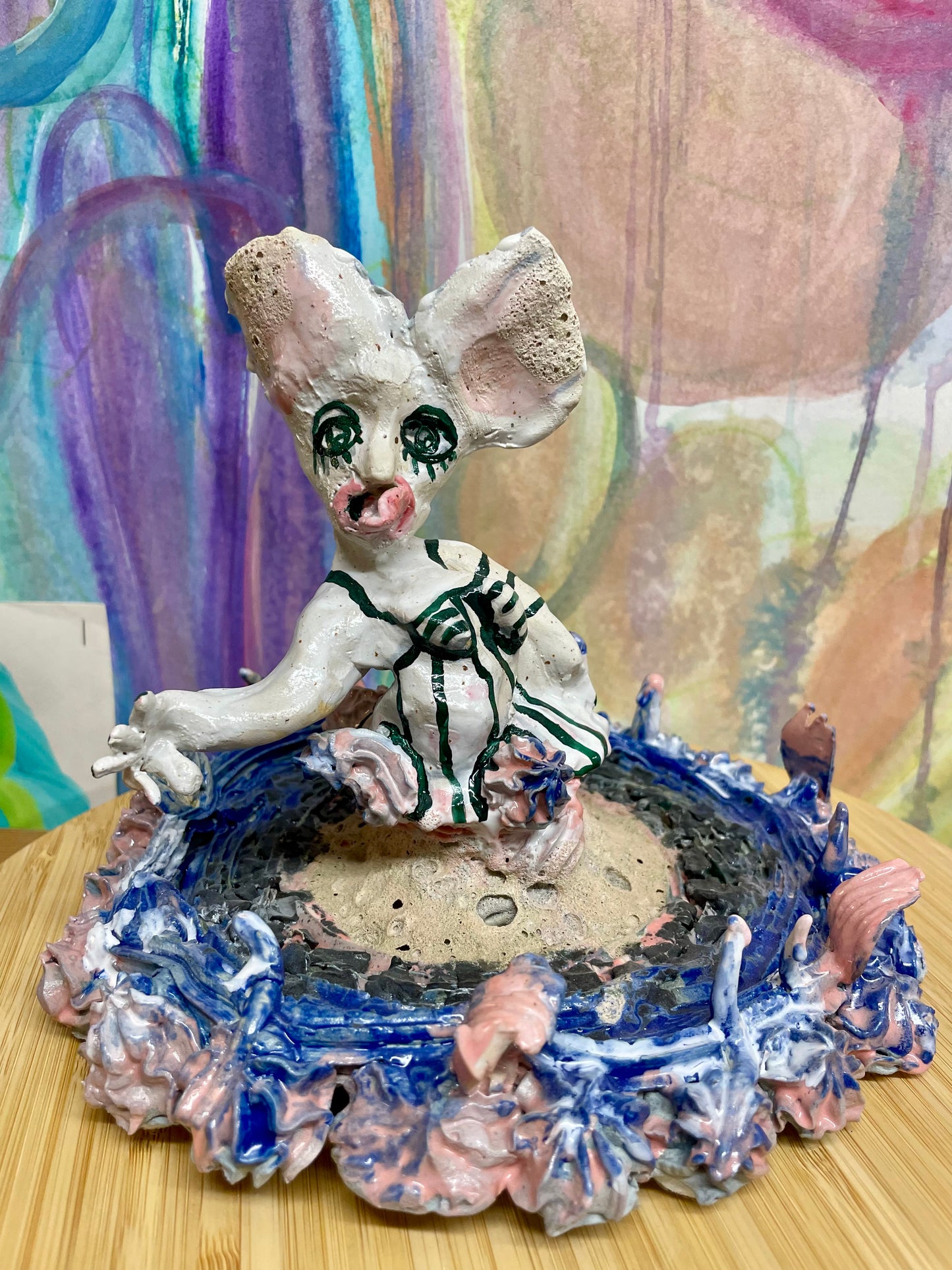 Keramik skulptur “rundtur”