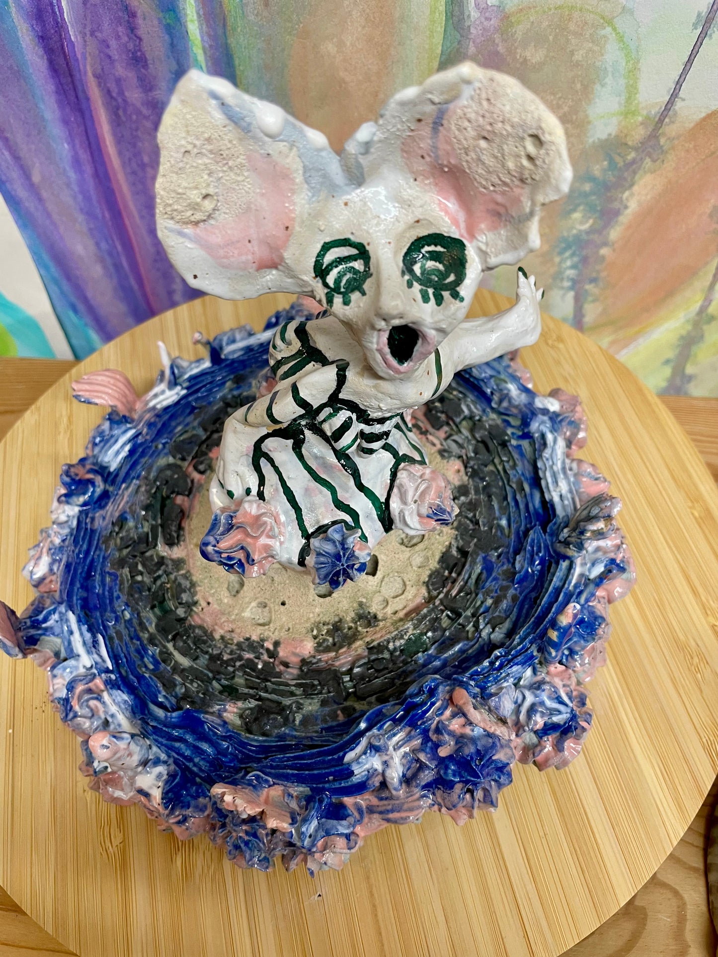 Keramik skulptur “rundtur”