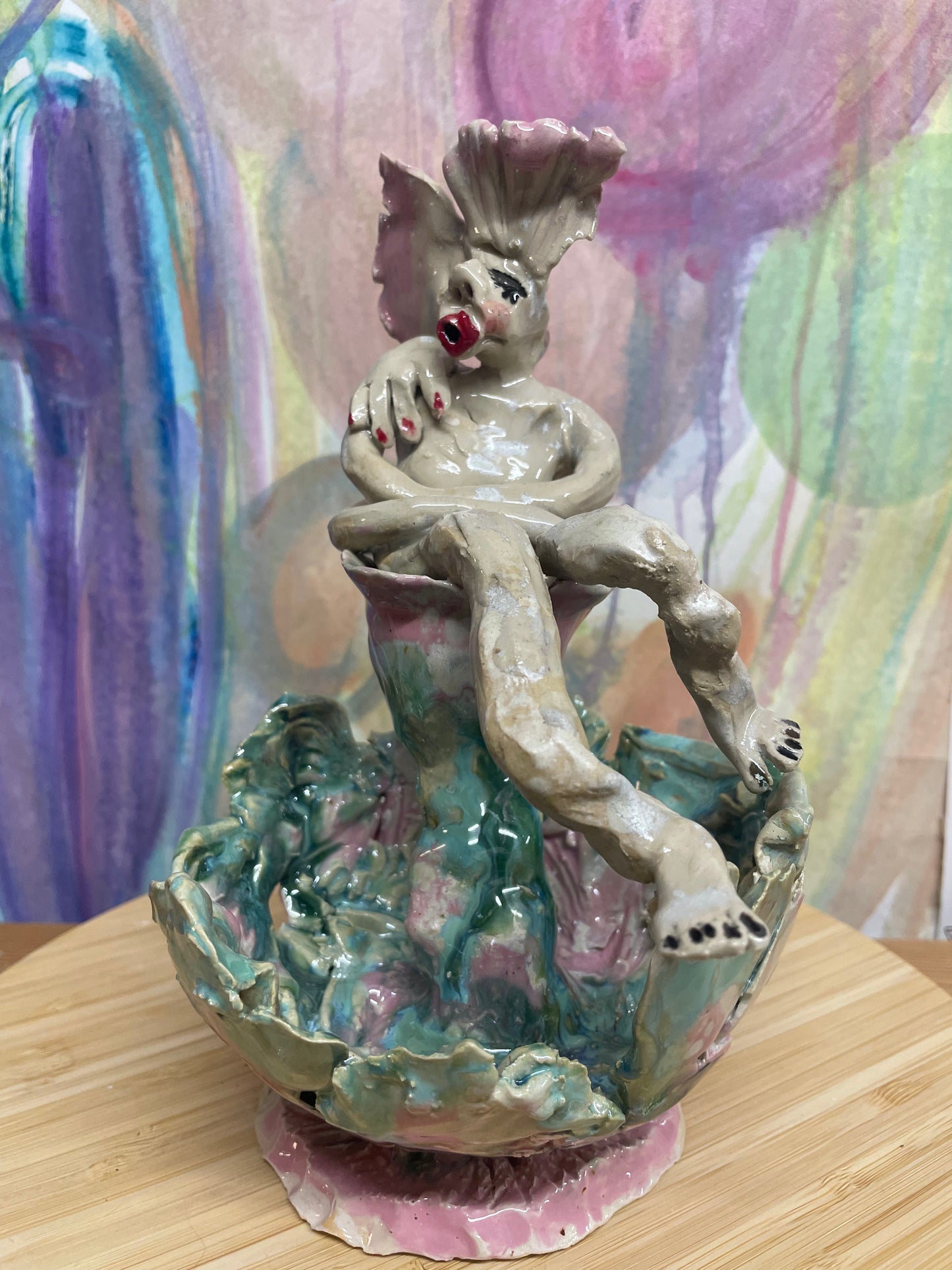 Keramik skulptur “ryg klapper”