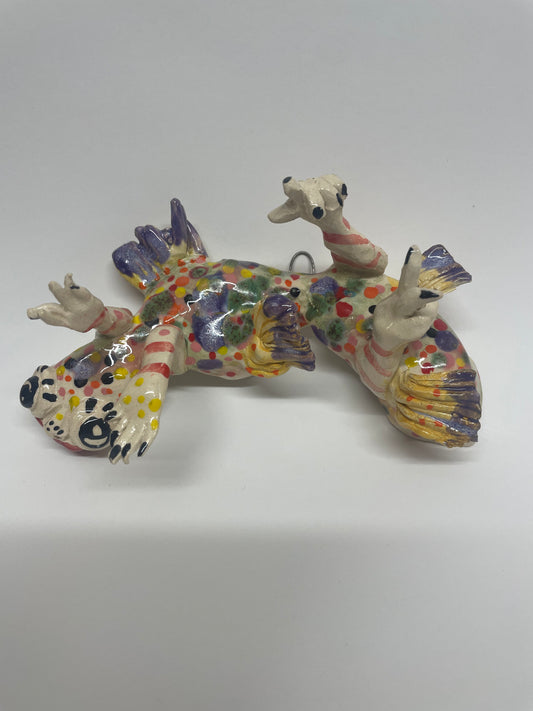 Vims keramik figur til at hænge på væggen (lilla)