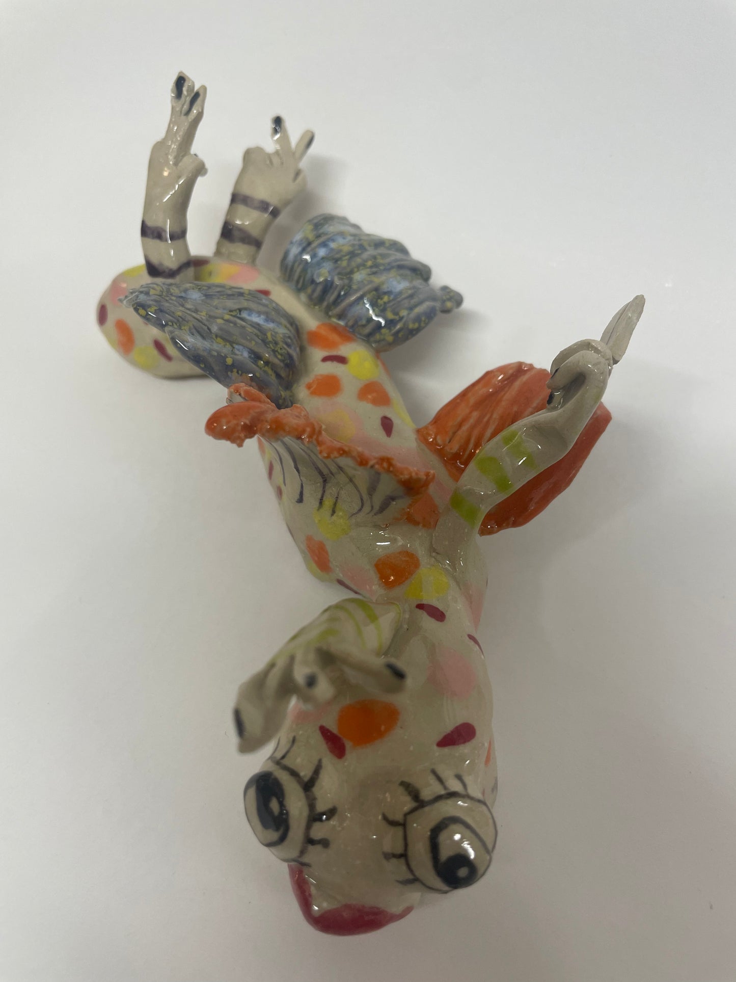 Vims keramik figur til at hænge på væggen (orange)