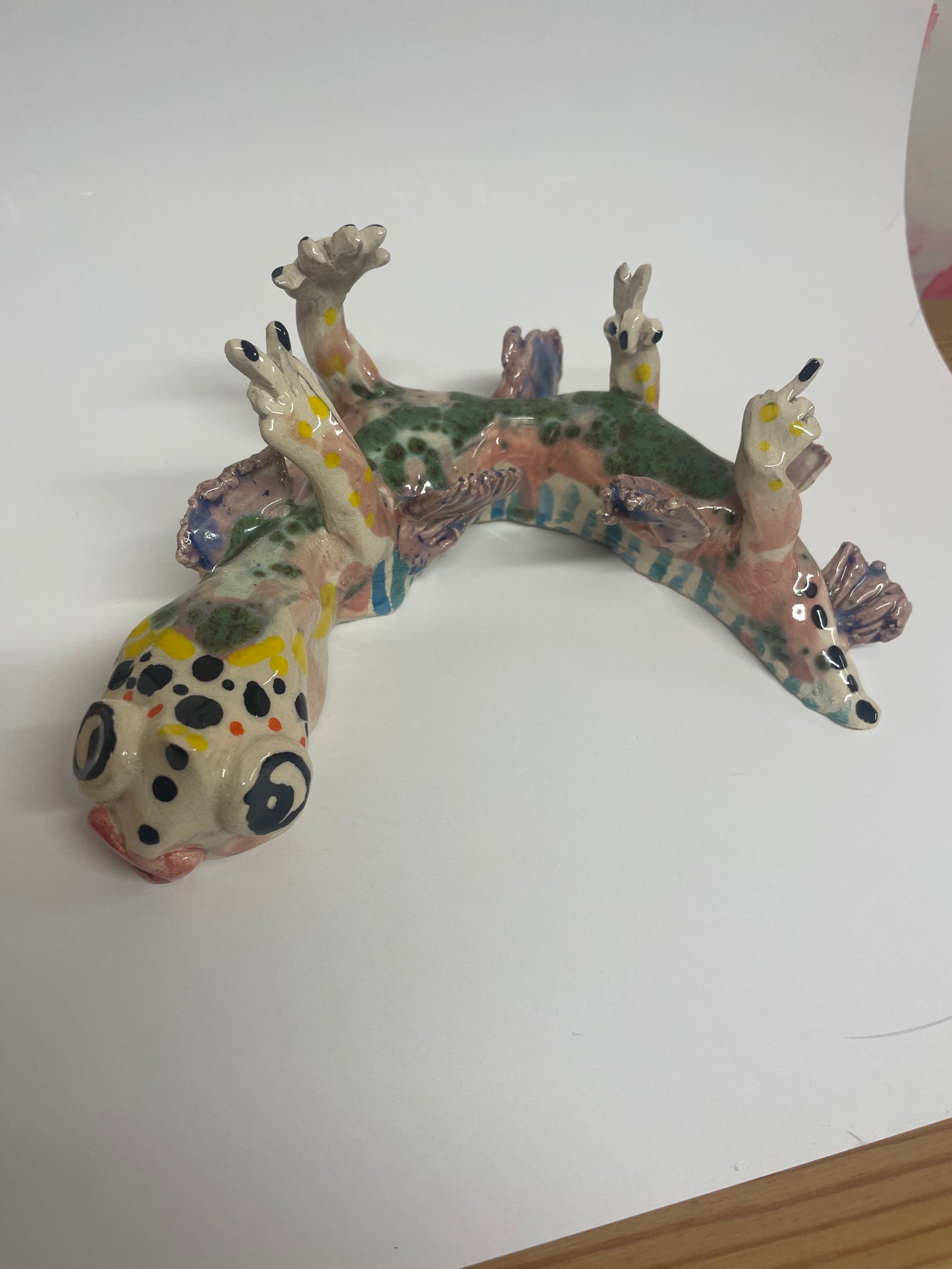 Vims keramik figur til at hænge på væggen (grøn)