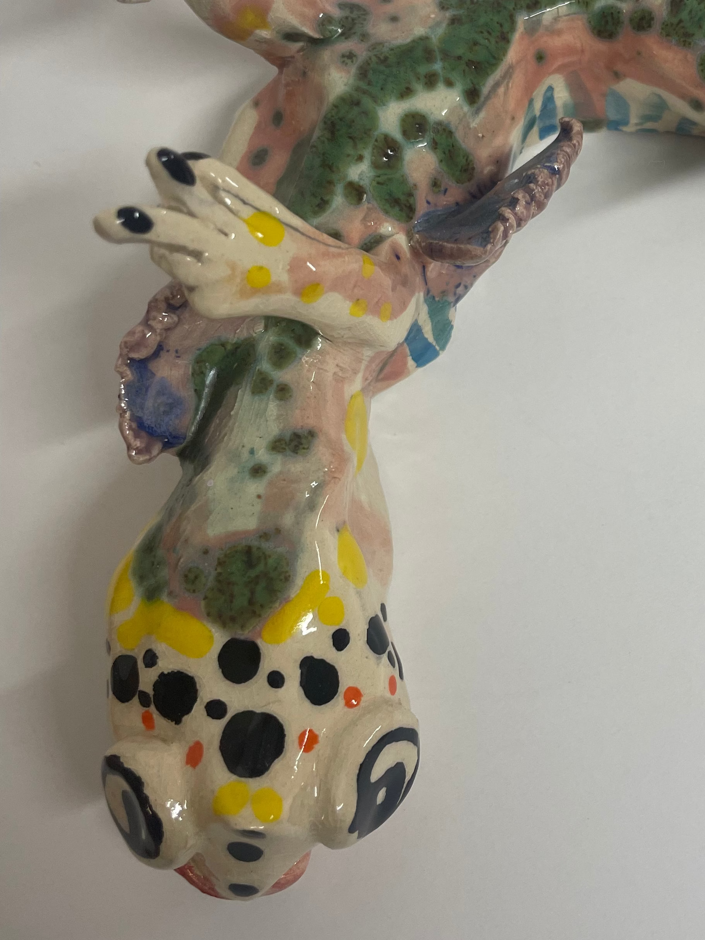 Vims keramik figur til at hænge på væggen (grøn)