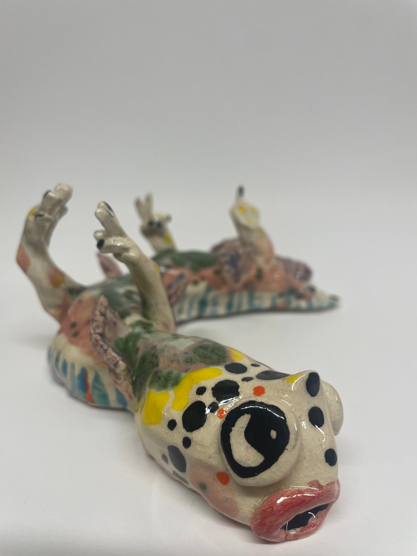 Vims keramik figur til at hænge på væggen (grøn)