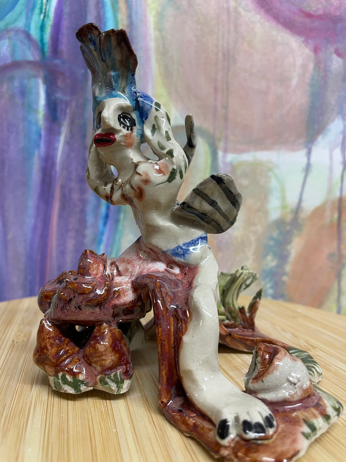 Keramik skulptur “ lytter ikke”