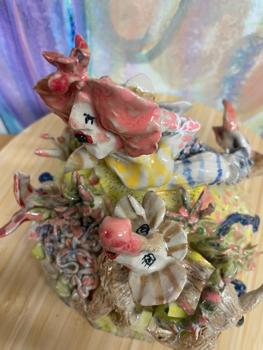 Keramik skulptur “hunde lufter”