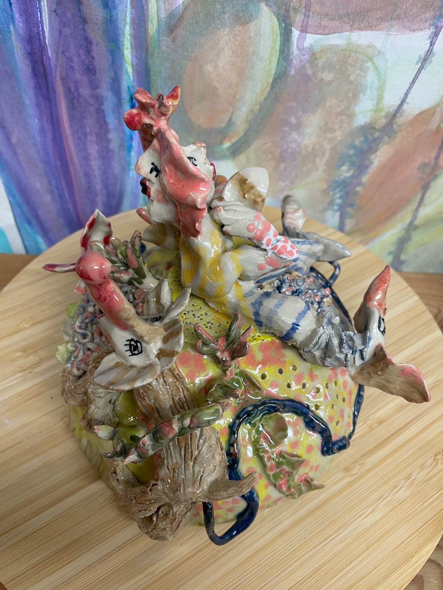 Keramik skulptur “hunde lufter”