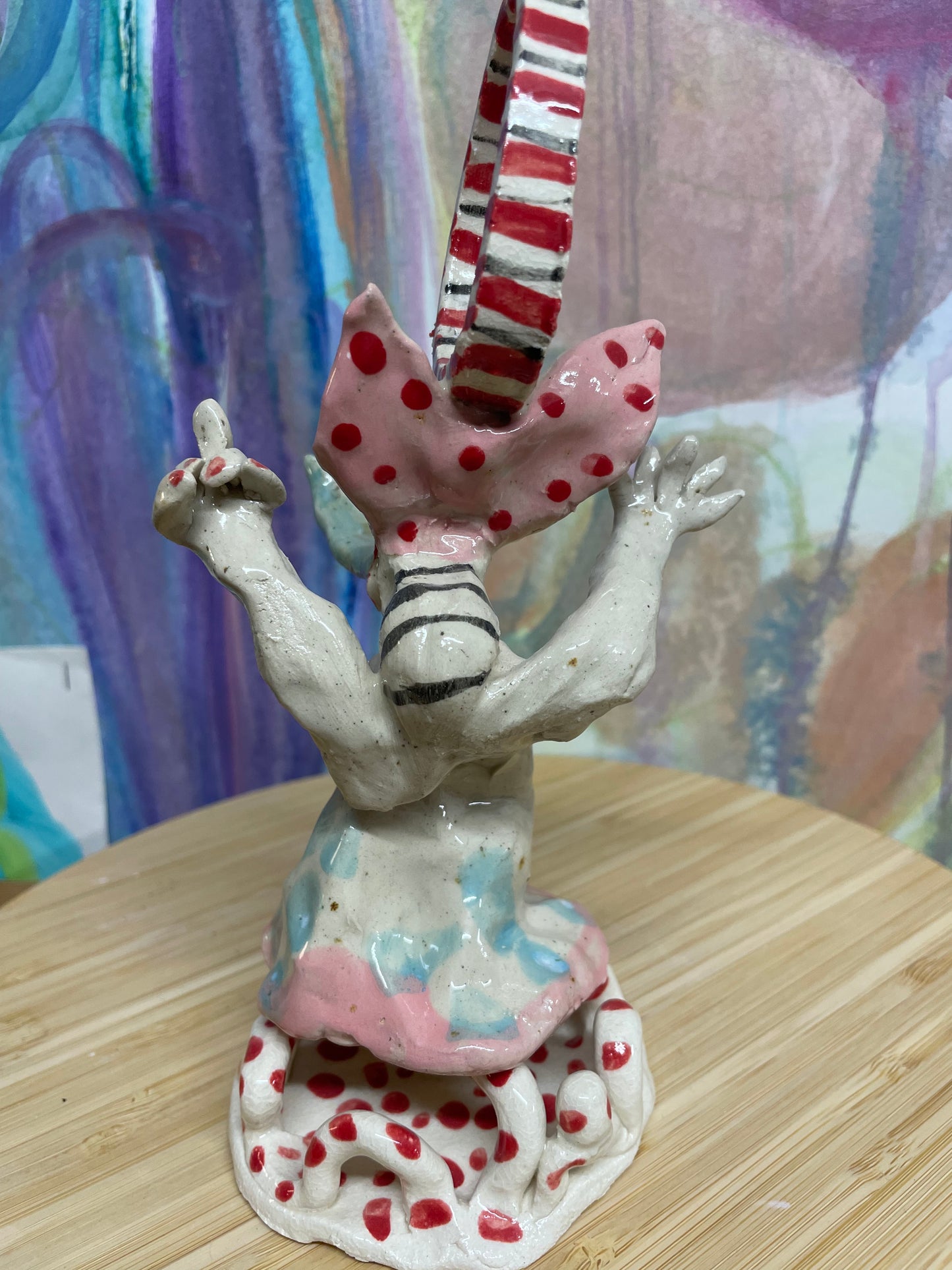 Keramik skulptur “cirkus artist “