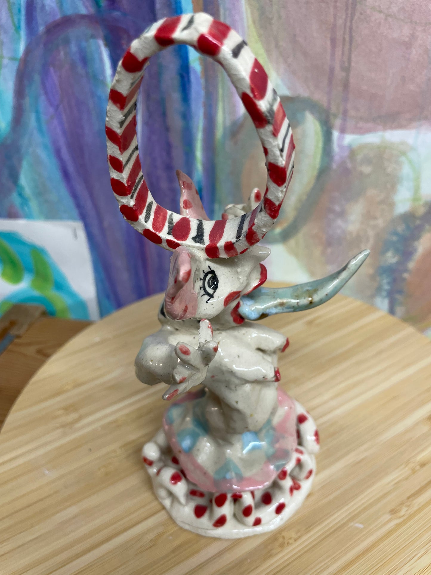 Keramik skulptur “cirkus artist “