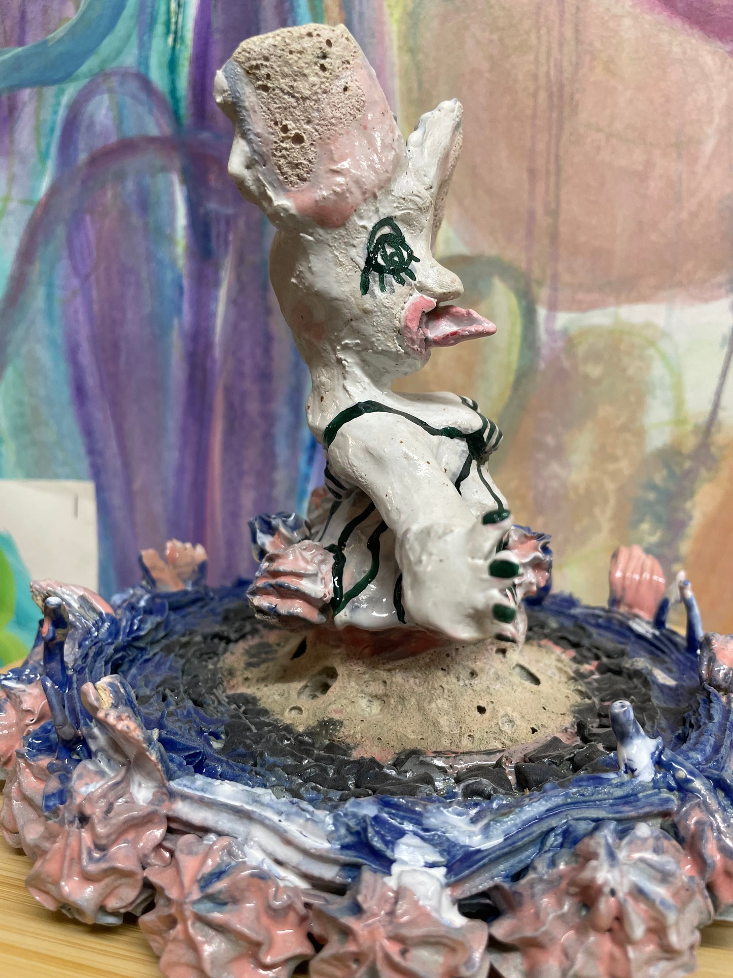 Keramik skulptur “rundtur”