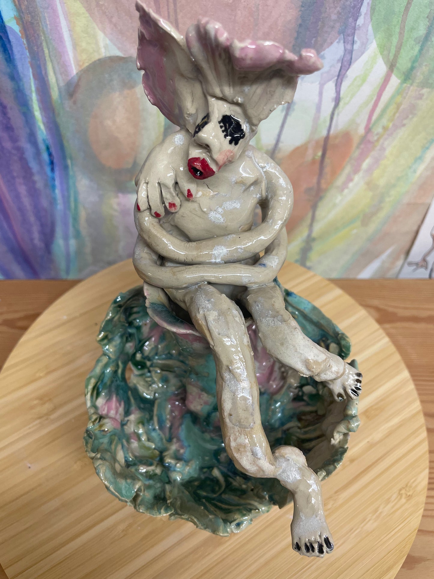 Keramik skulptur “ryg klapper”