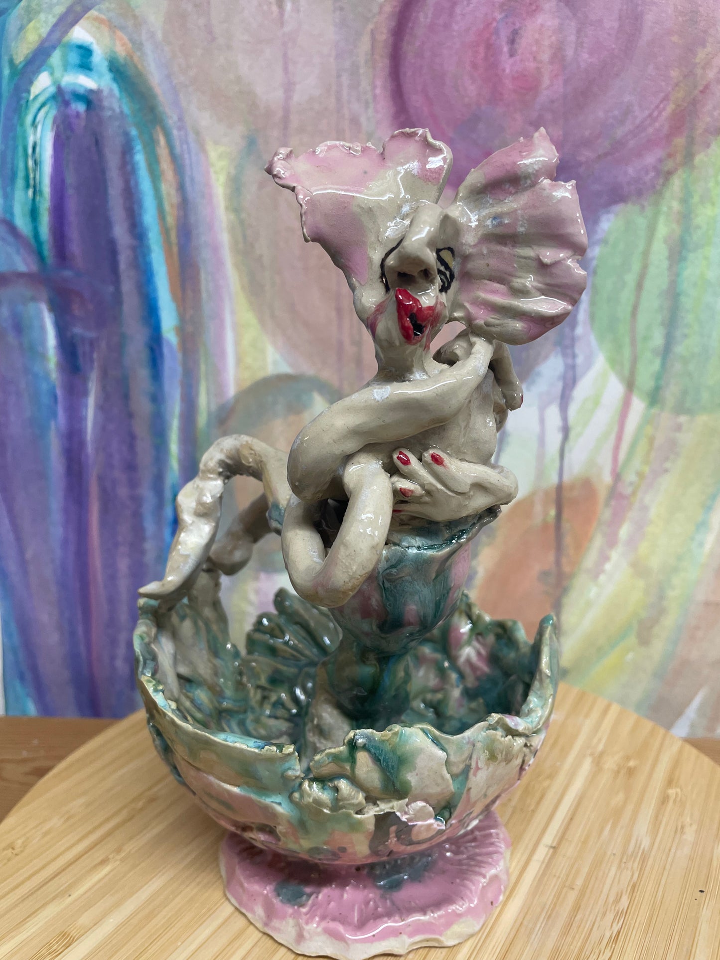 Keramik skulptur “ryg klapper”