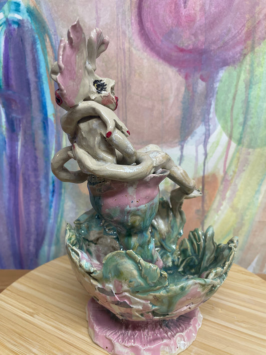 Keramik skulptur “ryg klapper”