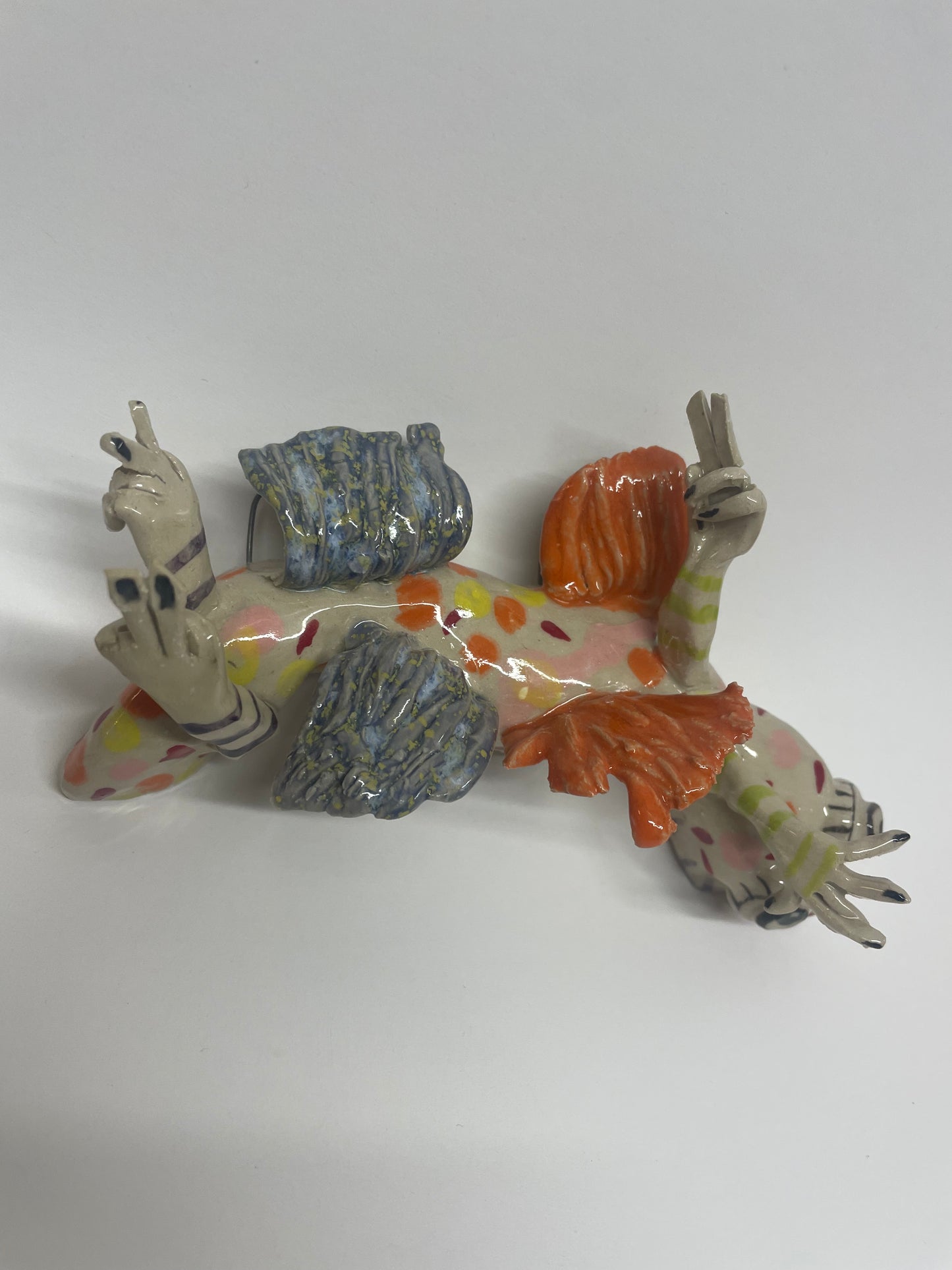 Vims keramik figur til at hænge på væggen (orange)