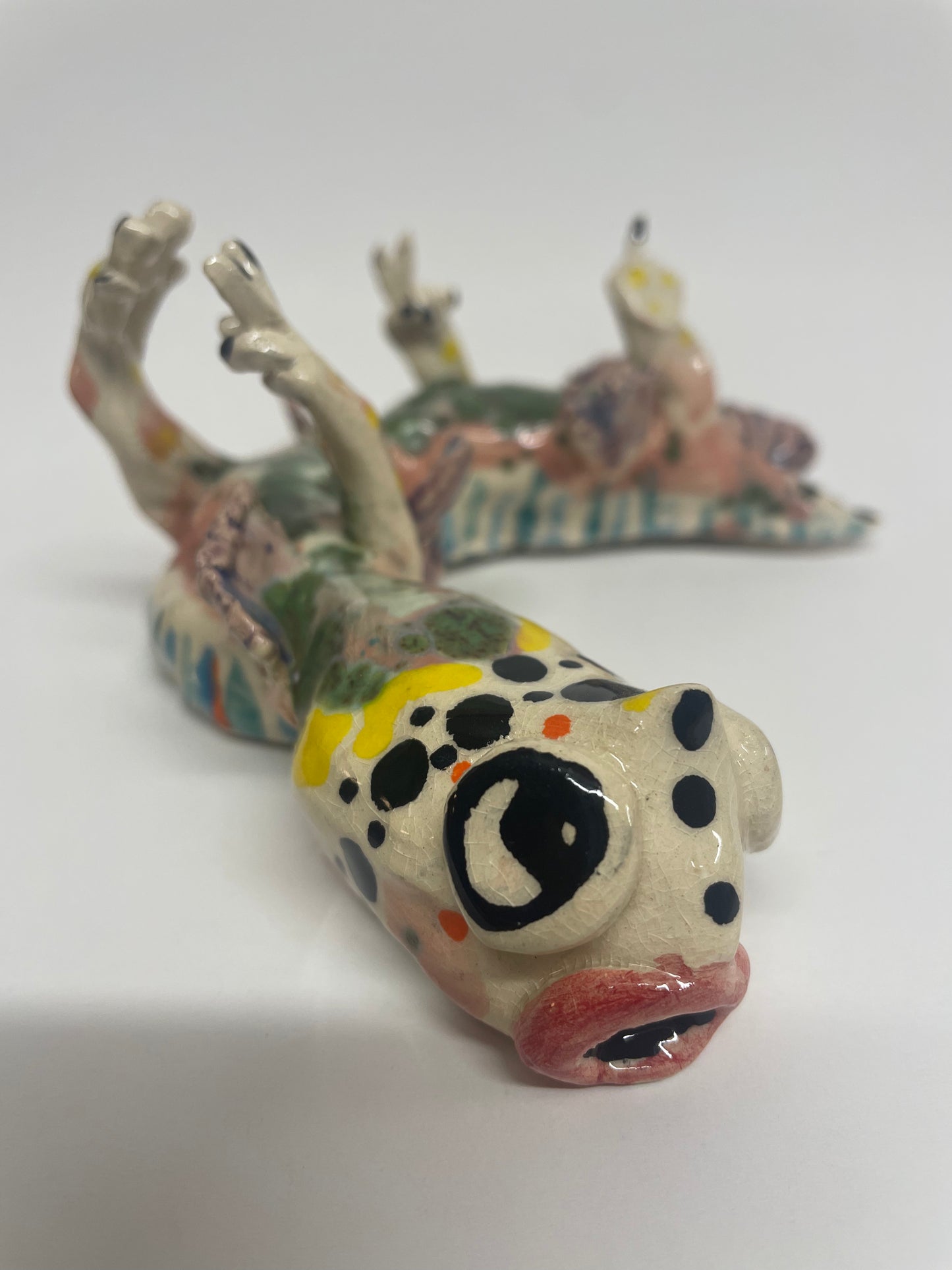 Vims keramik figur til at hænge på væggen (grøn)