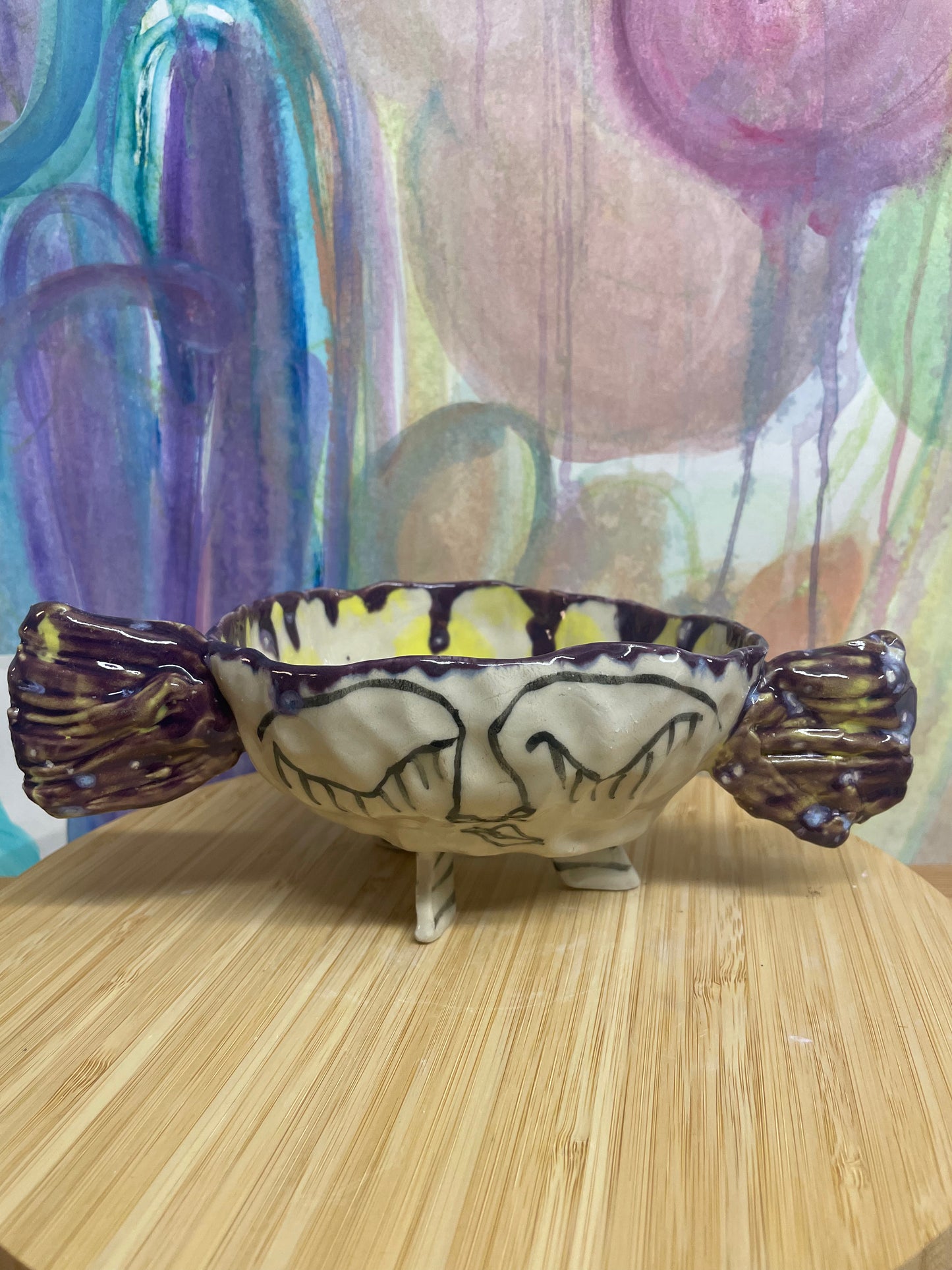 Keramik skål med vinger