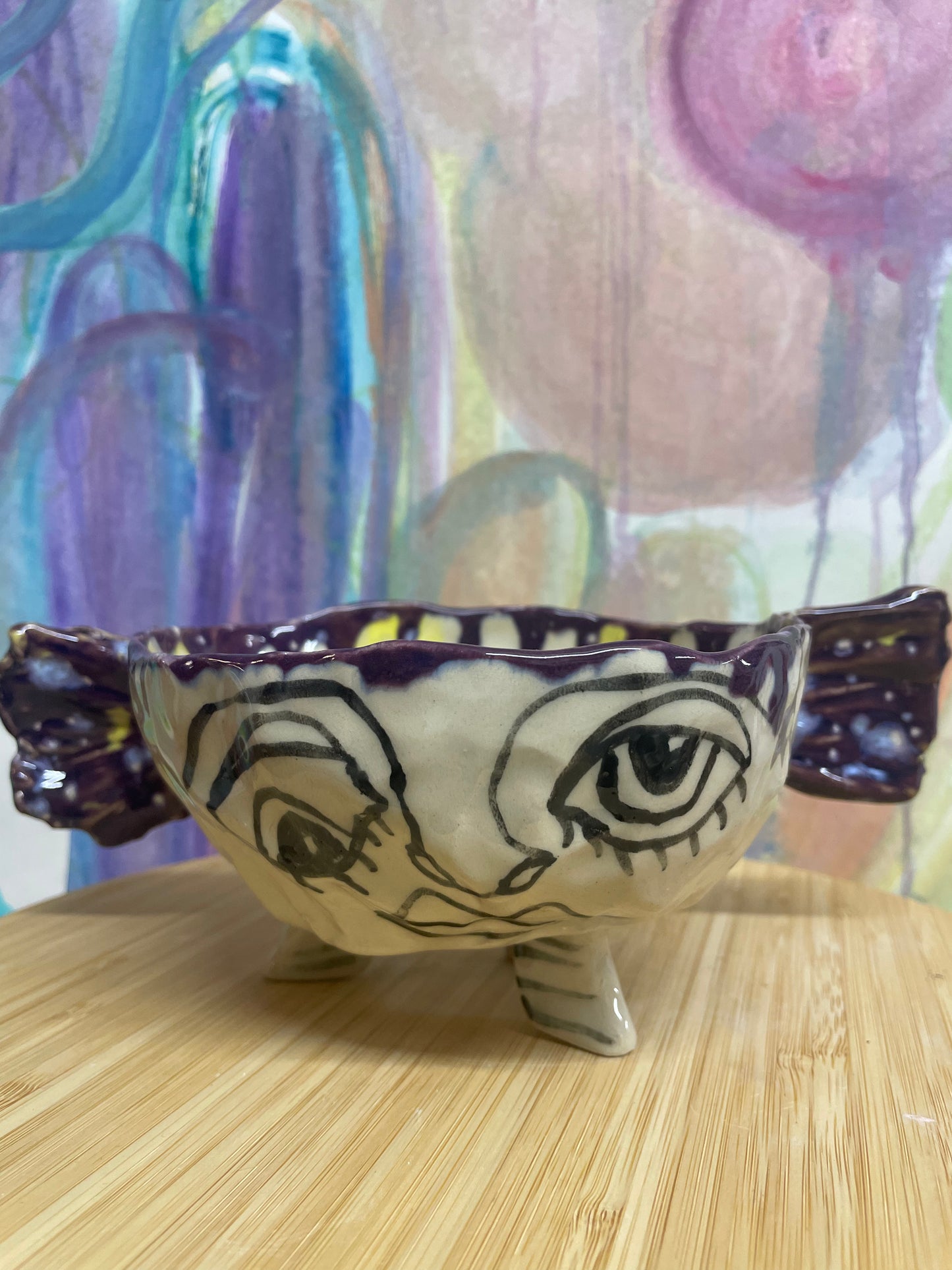 Keramik skål med vinger