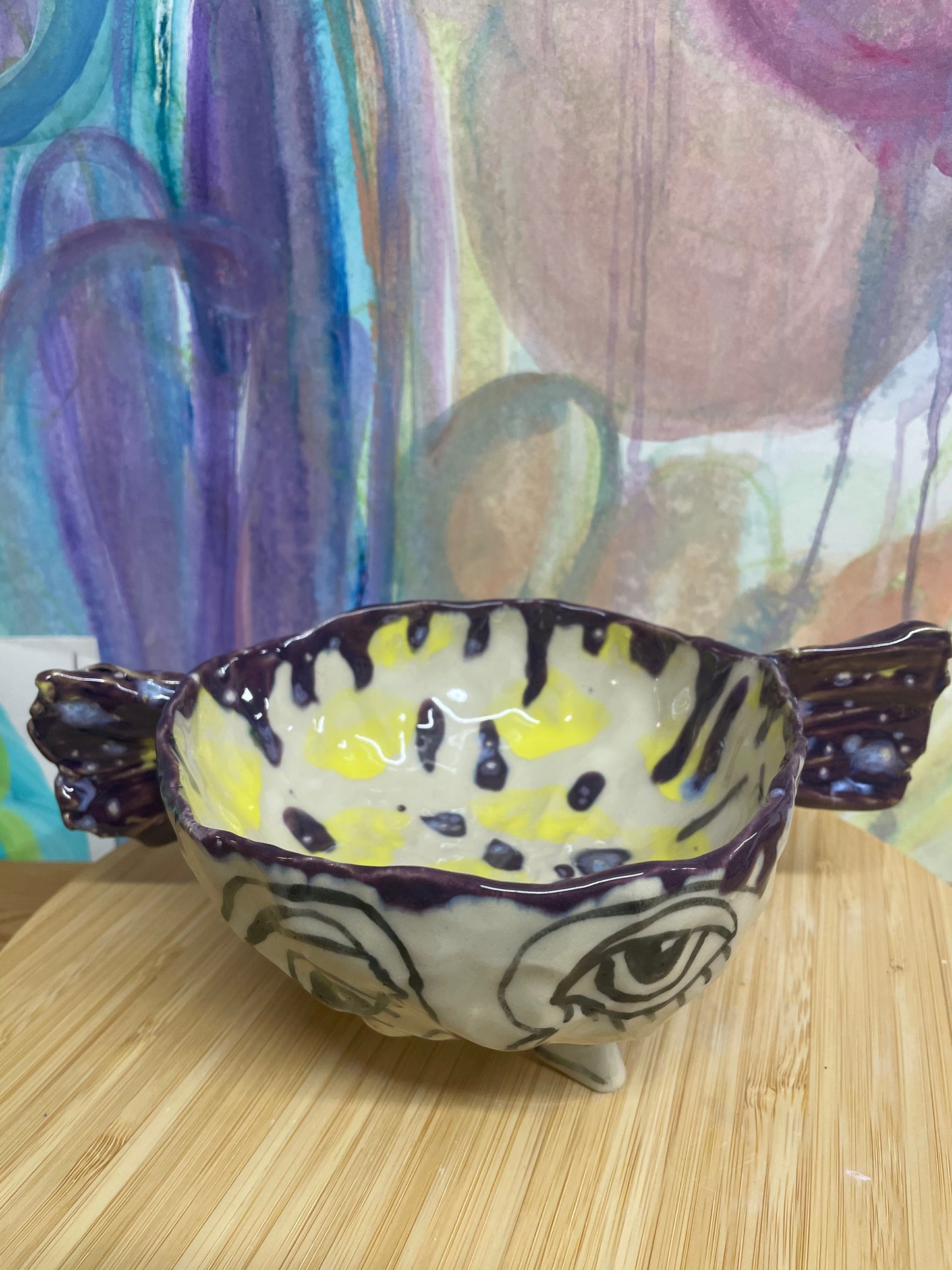 Keramik skål med vinger