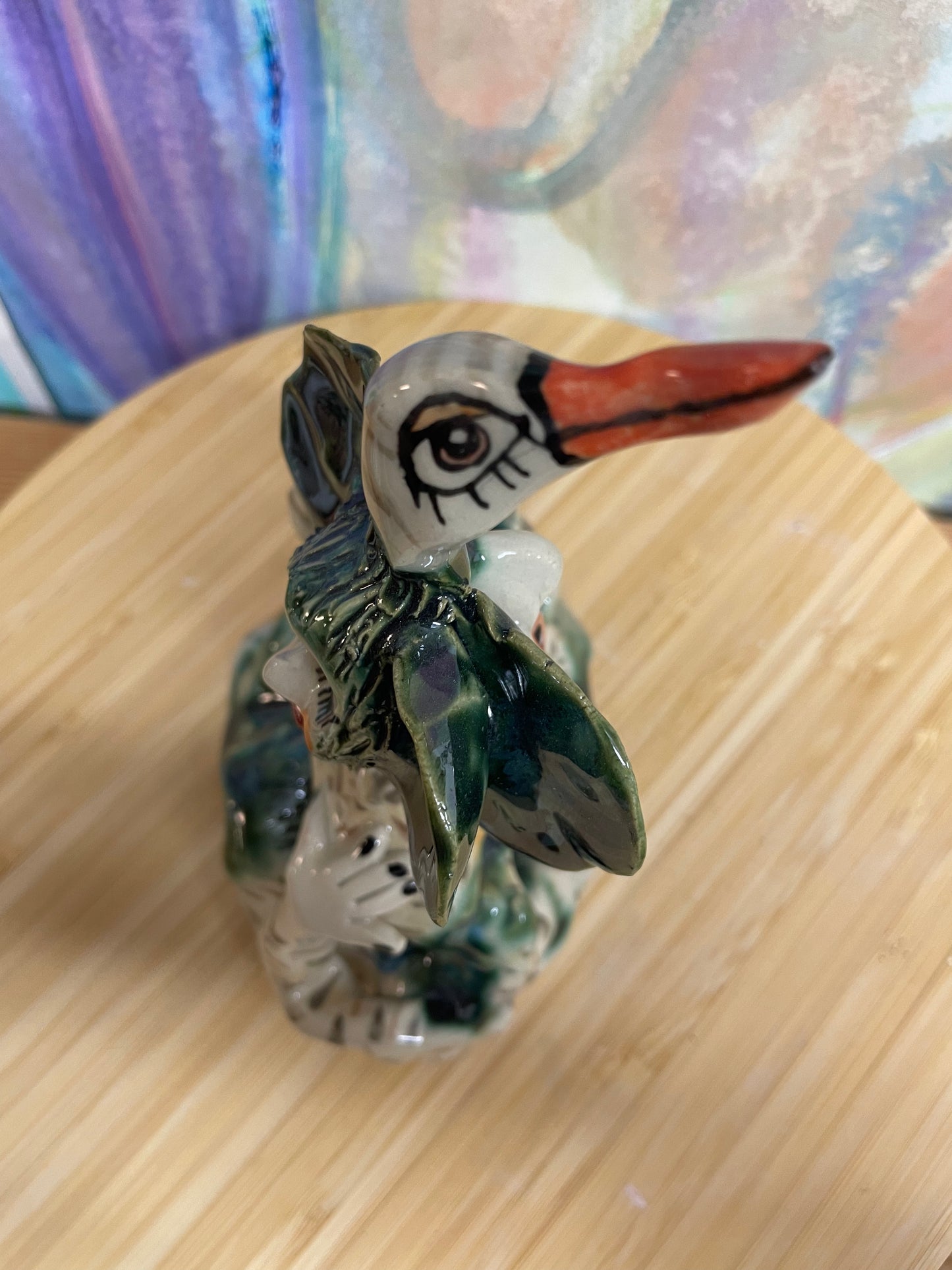 Keramik skulptur “ Hun er lidt flyvsk”