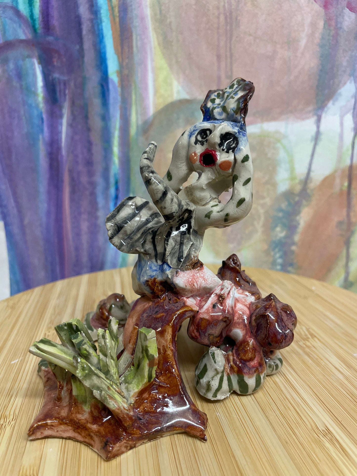 Keramik skulptur “ lytter ikke”